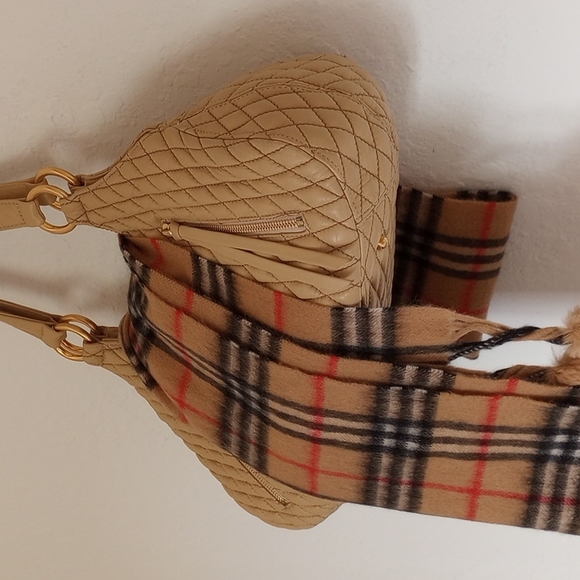 ERIC JAVITS SHOULDER BAG TAN LEATHER CHANEL DESIGN - Picture 11 of 11